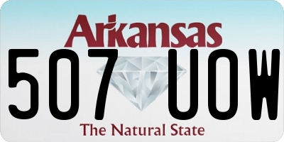 AR license plate 507UOW