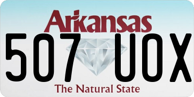 AR license plate 507UOX