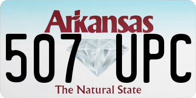 AR license plate 507UPC