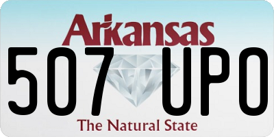 AR license plate 507UPO