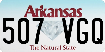 AR license plate 507VGQ