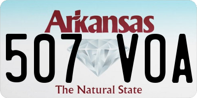 AR license plate 507VOA