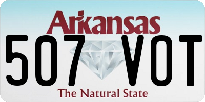 AR license plate 507VOT