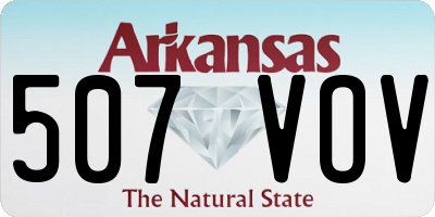 AR license plate 507VOV