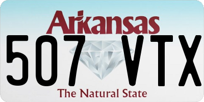 AR license plate 507VTX