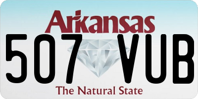 AR license plate 507VUB