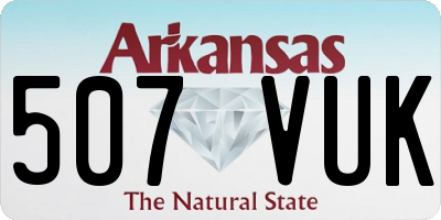 AR license plate 507VUK