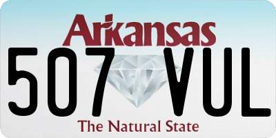AR license plate 507VUL
