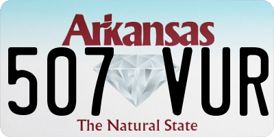 AR license plate 507VUR