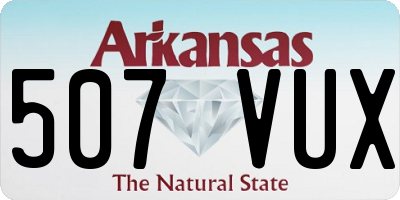 AR license plate 507VUX