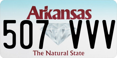 AR license plate 507VVV