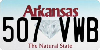 AR license plate 507VWB