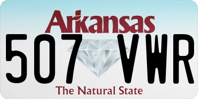 AR license plate 507VWR