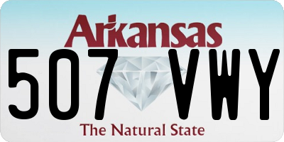 AR license plate 507VWY