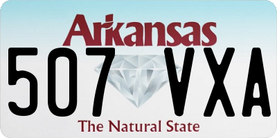 AR license plate 507VXA