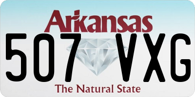 AR license plate 507VXG