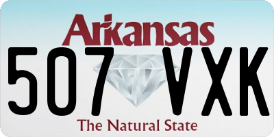 AR license plate 507VXK