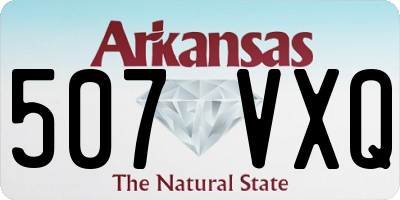AR license plate 507VXQ