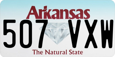 AR license plate 507VXW