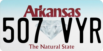 AR license plate 507VYR