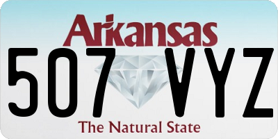 AR license plate 507VYZ