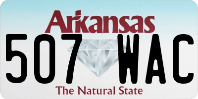 AR license plate 507WAC