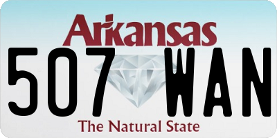 AR license plate 507WAN