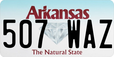 AR license plate 507WAZ