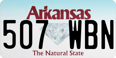 AR license plate 507WBN