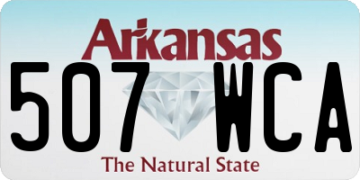 AR license plate 507WCA