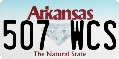 AR license plate 507WCS