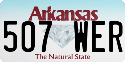 AR license plate 507WER