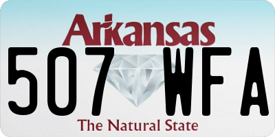 AR license plate 507WFA