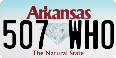 AR license plate 507WHO