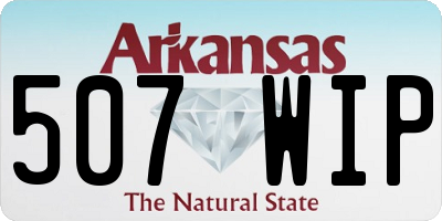AR license plate 507WIP