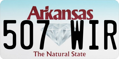 AR license plate 507WIR