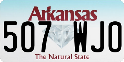 AR license plate 507WJO