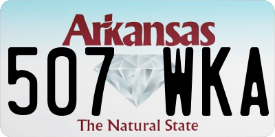AR license plate 507WKA