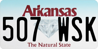 AR license plate 507WSK