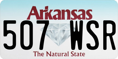 AR license plate 507WSR