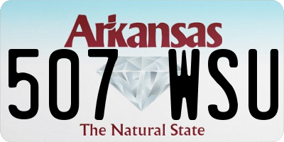 AR license plate 507WSU