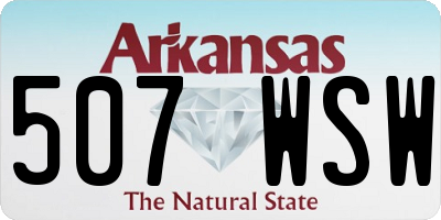 AR license plate 507WSW
