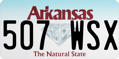 AR license plate 507WSX