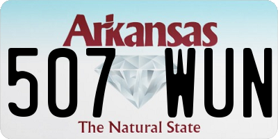 AR license plate 507WUN