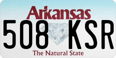 AR license plate 508KSR