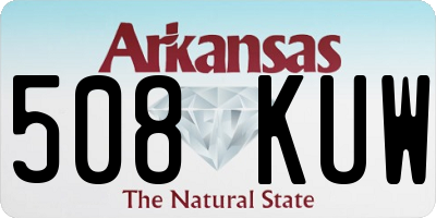 AR license plate 508KUW