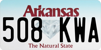 AR license plate 508KWA