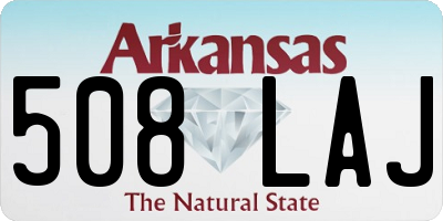 AR license plate 508LAJ