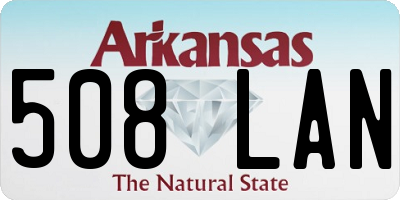 AR license plate 508LAN