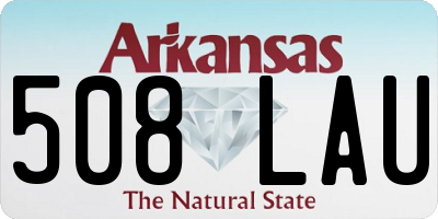AR license plate 508LAU